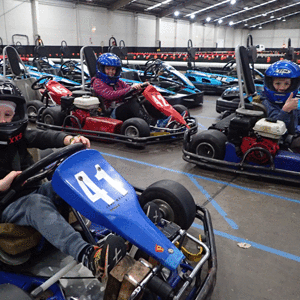 Starting to Race in the Family Go Kart Race